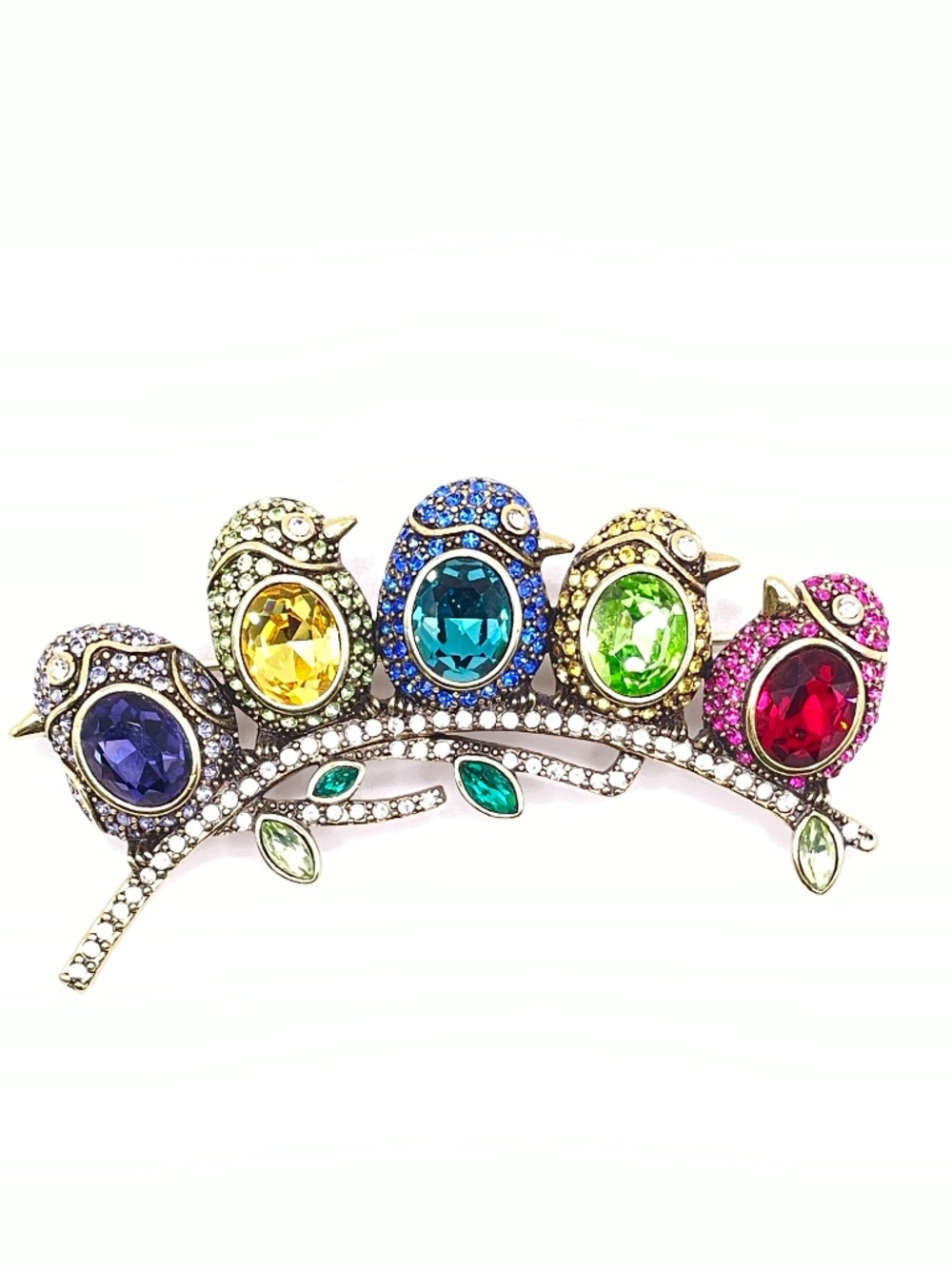 Heidi Daus Five Friends Colorful Bird Brooch Pin